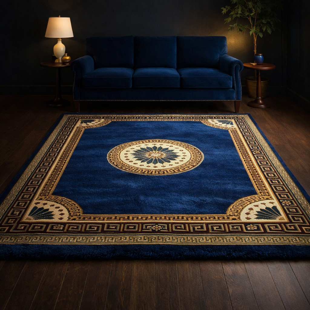 Persian Medallion Carpet – Ocean Blue